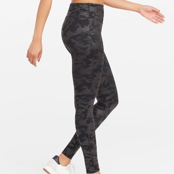 Spanx Faux Leather Camo Leggings - Picture 1 of 16